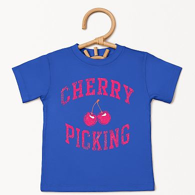 Cherry Picking Varsity Arched - Toddler Short Sleeve Graphic T-Shirt