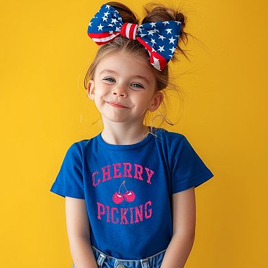 Cherry Picking Varsity Arched - Toddler Short Sleeve Graphic T-Shirt