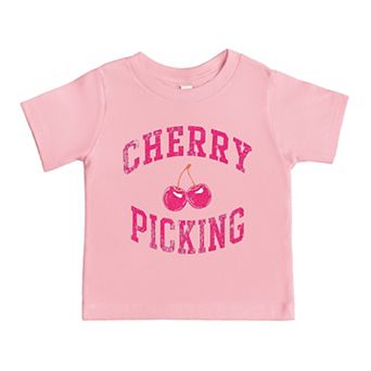 Cherry Picking Varsity Arched - Toddler Short Sleeve Graphic T-Shirt