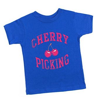 Cherry Picking Varsity Arched - Toddler Short Sleeve Graphic T-Shirt