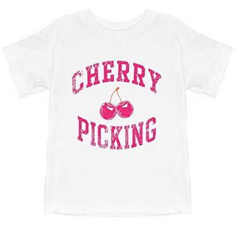 Cherry Picking Varsity Arched - Toddler Short Sleeve Graphic T-Shirt