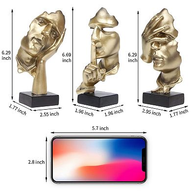 Handmade Resin Thinker Statue: Abstract Art for Home Office Decor - Unique Gift Idea