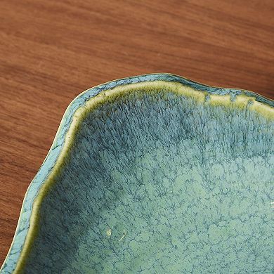 Irregular Edge Reactive Glaze Decorative Dish: Multifunctional, Unique, Home Decor, Gift