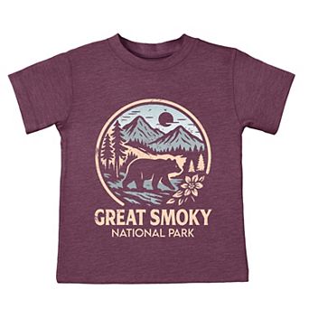 Great Smoky National Park Two-Toned Circle - Toddler Short Sleeve Graphic T-Shirt