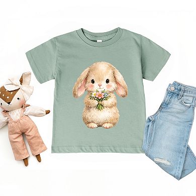 Easter Bunny Watercolor - Toddler Short Sleeve Graphic T-Shirt