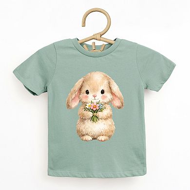 Easter Bunny Watercolor - Toddler Short Sleeve Graphic T-Shirt