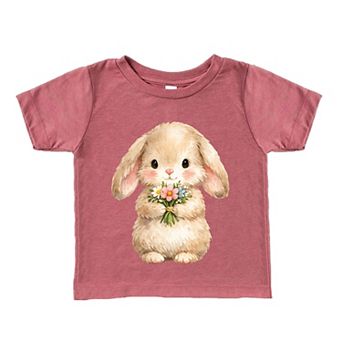 Easter Bunny Watercolor - Toddler Short Sleeve Graphic T-Shirt