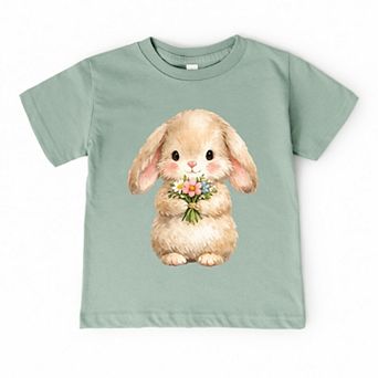 Easter Bunny Watercolor - Toddler Short Sleeve Graphic T-Shirt