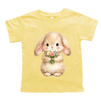 Easter Bunny Watercolor - Toddler Short Sleeve Graphic T-Shirt