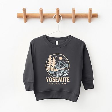 Yosemite National Park Two-Toned Circle - Toddler Graphic Sweatshirt
