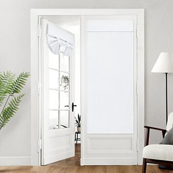 Linen Blackout Door Curtain: Modern Farmhouse Style, 26x68" for Bedrooms, Nurseries, and Windows