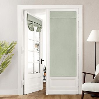 Linen Blackout Door Curtain: Modern Farmhouse Style, 26x68" for Bedrooms, Nurseries, and Windows