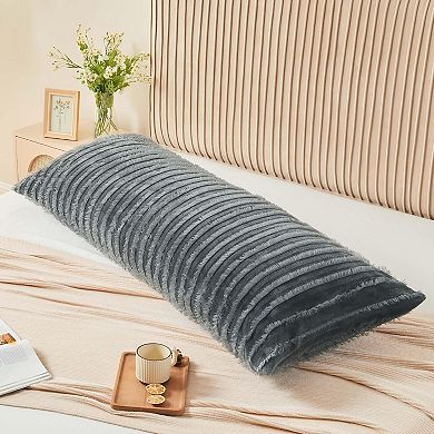 Body Pillow Cover with Zipper Closure, Decorative Boho Fleece Pillowcase 20 x 54 Inches