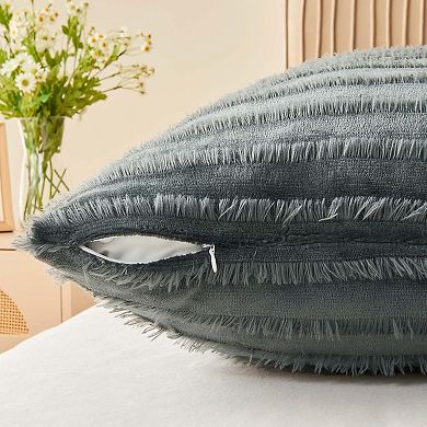 Body Pillow Cover with Zipper Closure, Decorative Boho Fleece Pillowcase 20 x 54 Inches