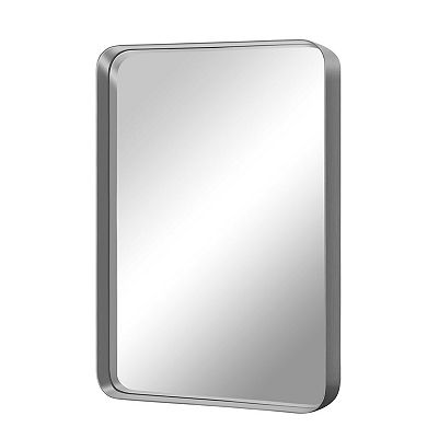 HomeRoots 50" Silver Metal Framed Accent Mirror