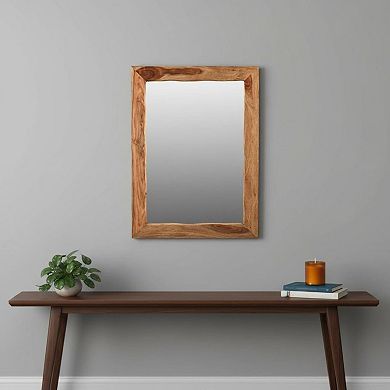 HomeRoots 44" Brown Solid Wood Live Edge Framed Accent Mirror