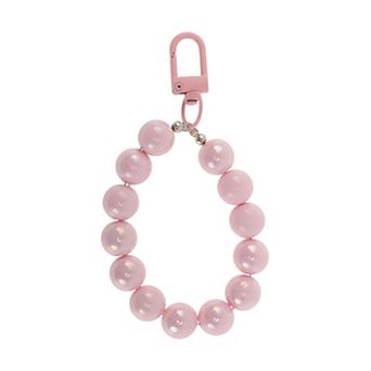 Stylish Electroplated Beads Phone Charm in Pink for Trendy Accessories 1 pc