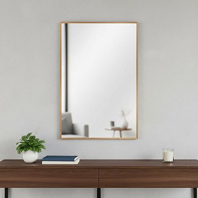 HomeRoots 36" Gold Aluminum Framed Accent Mirror