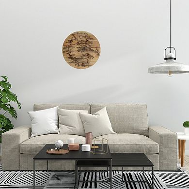 HomeRoots 18" X 18" Black And Brown Wood Hanging Wall Decor