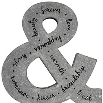 HomeRoots 20" X 18" Black And Gray Galvanized Metal Ampersand Hanging Wall Decor