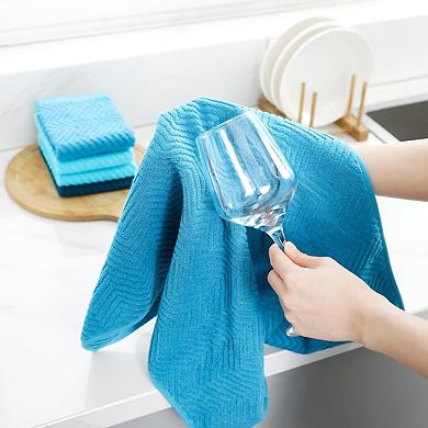 8 pieces of 400g/m² cotton kitchen towels and dishcloths, super absorbent