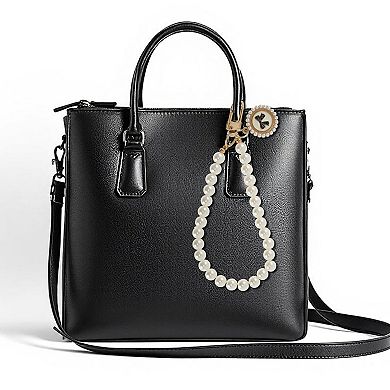 Stylish Bow Faux Pearl Phone Charm in Beige for Hands-Free 1Pc