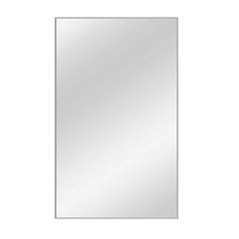 HomeRoots 51" Silver Metal Leaning Framed Full Length Mirror