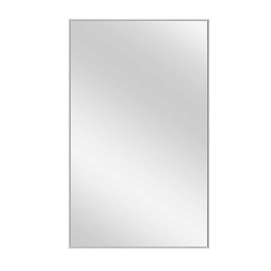HomeRoots 51" Silver Metal Leaning Framed Full Length Mirror