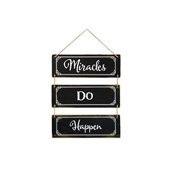 HomeRoots 14" X 12" Black And White Inspirational Text Wood Wall Decor