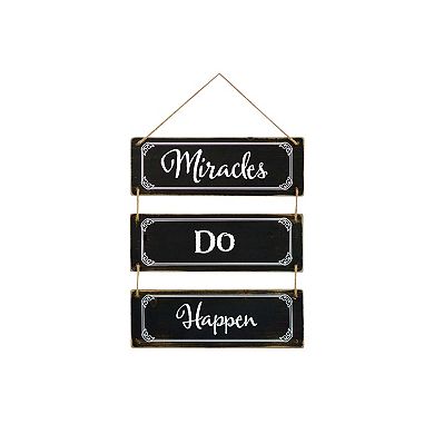 HomeRoots 14" X 12" Black And White Inspirational Text Wood Wall Decor