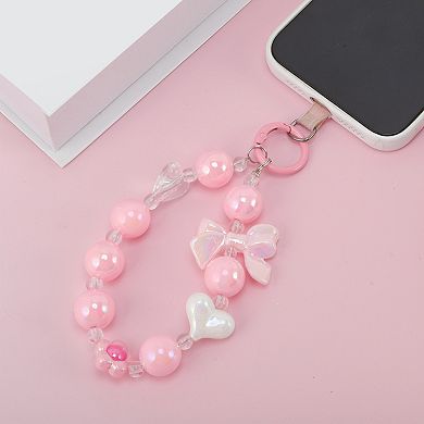 Heart Bow Phone Charm Stylish Accessory for Your Phone 1Pc