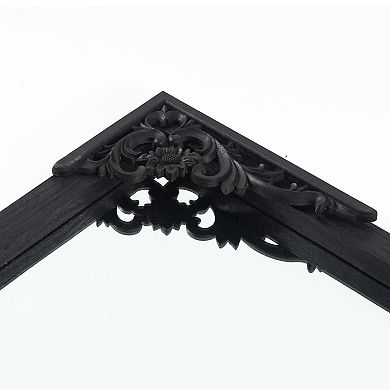 HomeRoots 69" Black Solid Wood Framed Full Length Mirror