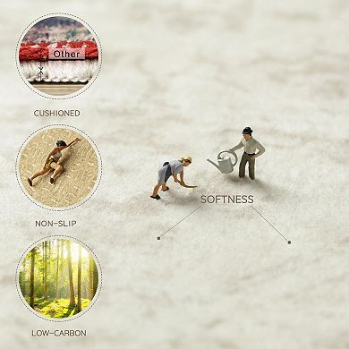 Ultra Soft Washable Rug, Non-Slip, Low Pile, Vintage Design, Durable, Easy to Clean