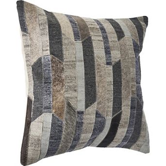 HomeRoots 20" Beige and Gray Throw Pillow