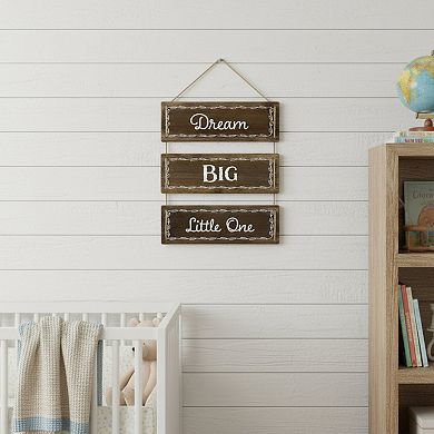 HomeRoots 14" X 12" Brown And White Inspirational Text Wood Wall Decor