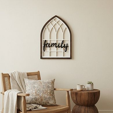 HomeRoots 24" X 17" Brown And White Wood Wall Decor