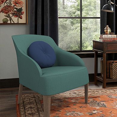 Covers&All Sunbrella Button Tufted Round Seat Cushion, 5" Outdoor/Indoor Pillow for Chair/Barstool