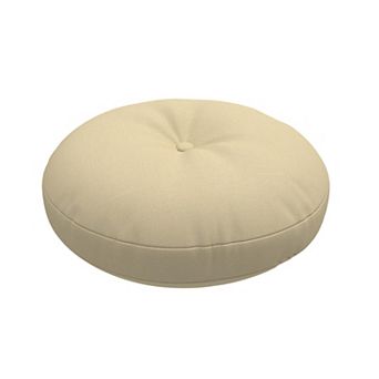 Covers&All Sunbrella Button Tufted Round Seat Cushion, Thick Outdoor/Indoor Chair Pillow for Patio