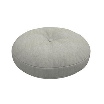 Covers&All Sunbrella Button Tufted Round Seat Cushion, Thick Outdoor/Indoor Chair Pillow for Patio