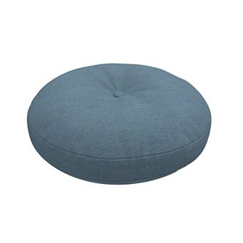 Covers&All Sunbrella Button Tufted Round Seat Cushion, Thick Outdoor/Indoor Chair Pillow for Patio