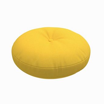 Covers&All Sunbrella Button Tufted Round Seat Cushion, 5" Outdoor/Indoor Pillow for Chair/Barstool
