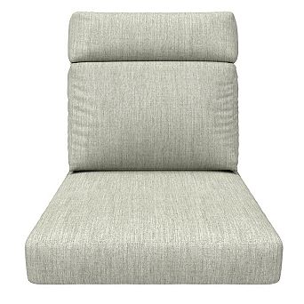 Covers&All Sunbrella 24.5"x 27" High Back Chair Cushion, Foam Seat & Poly Fill Back Chair Cushion
