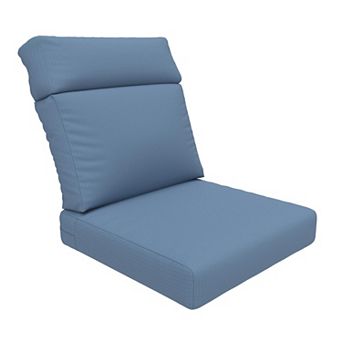 Covers&All 24.5"x 27" High Back Chair Cushion, Foam Seat & Poly Fill Back Outdoor/Indoor Chair