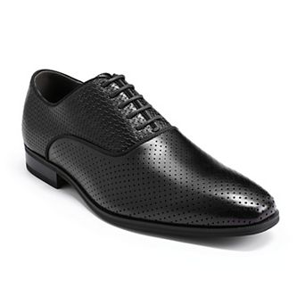 Men's Oxford Dress Shoes Breathable Perforated Woven Business Casual Shoes