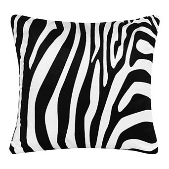 HomeRoots 20" Black And White Fabric Forest Animals Throw Pillow
