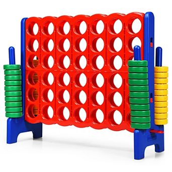 Giant 4 in A Row Game Set with 42 Rings and Quick Release Slider