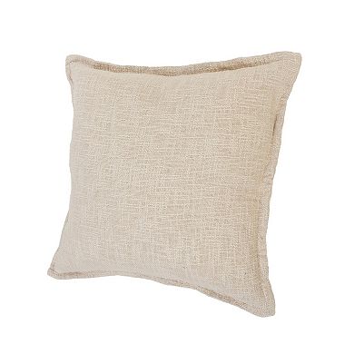 HomeRoots 20" X 20" Birch 100% Cotton Zippered Pillow