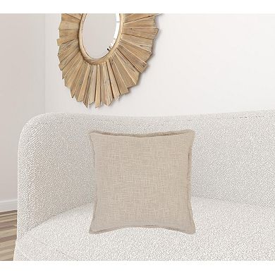 HomeRoots 20" X 20" Birch 100% Cotton Zippered Pillow