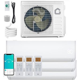 3 Zone Mini Split, 35000 BTU ODU Mini Split Ac/Heating System