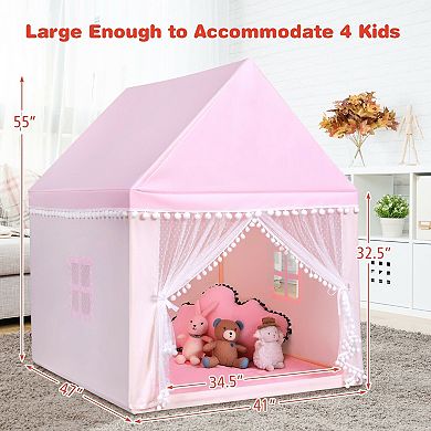 Kids Play Tent Large Indoor Playhouse Castle with Mat